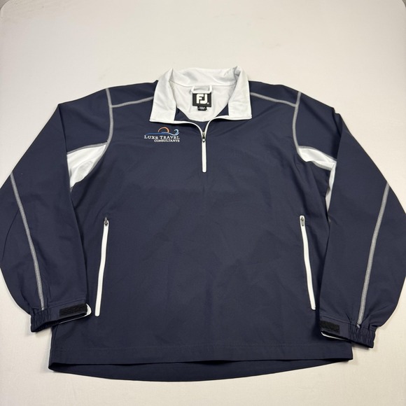 FootJoy Other - FootJoy Pullover Mens Large Blue 1/4 Zip Collared‎ Golf Performance Embroidered